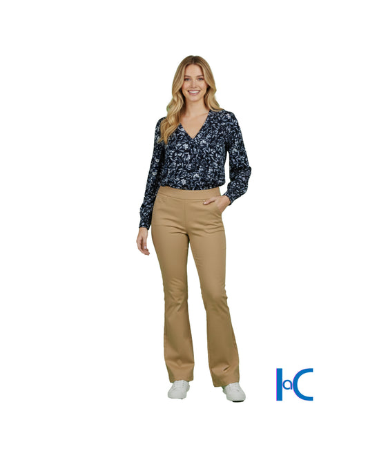 WOMEN'S HIGH-RISE FLARE LEG PANTS