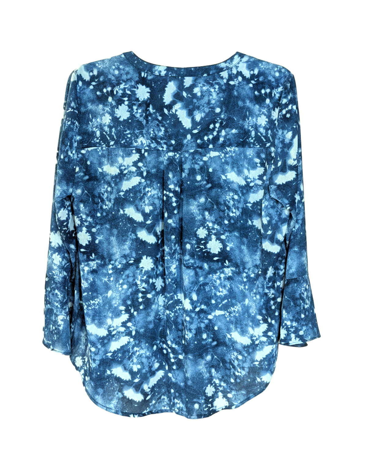 SUN OCEAN NIGHT PLEATED PINTUCK BLOUSE