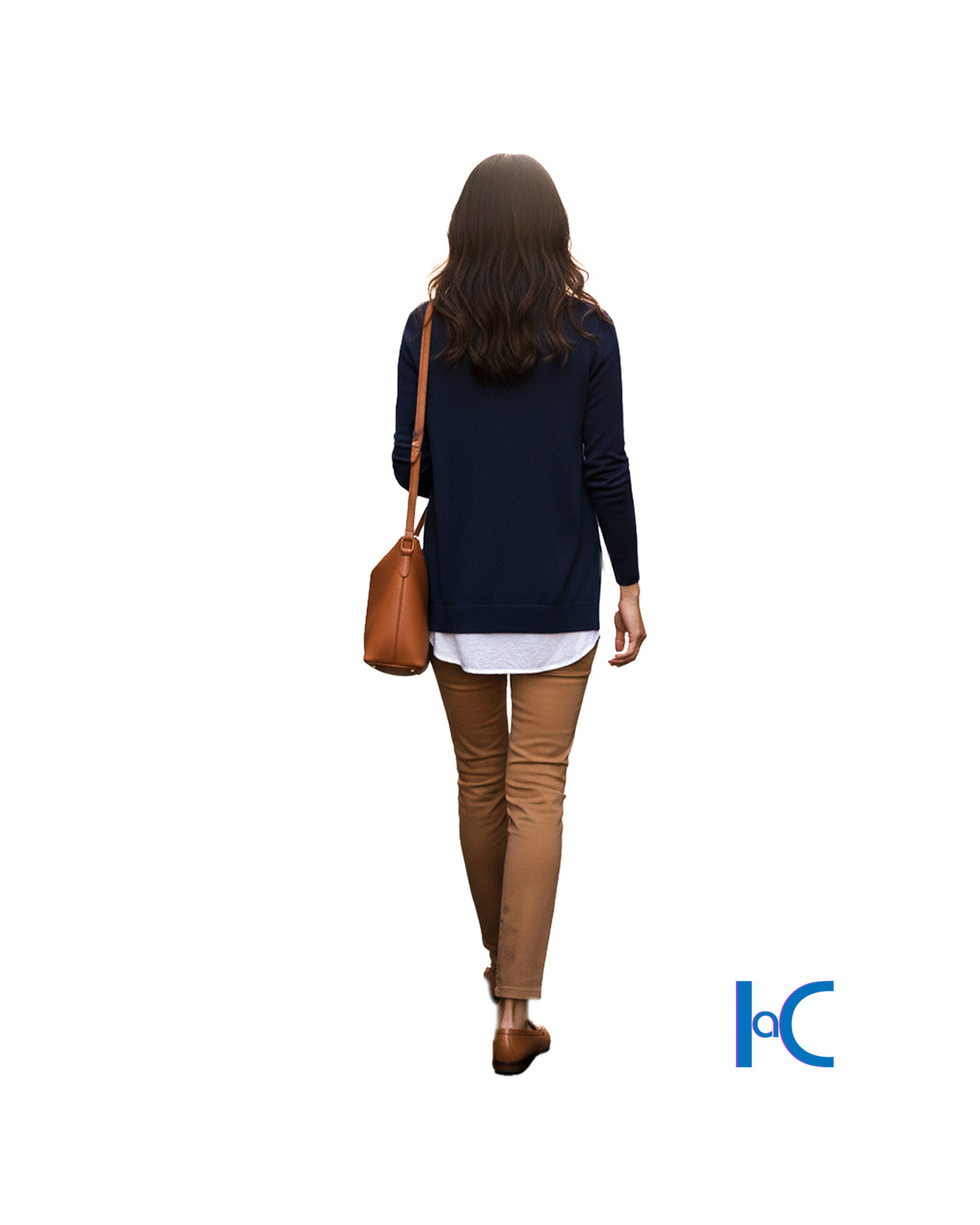 TWO-FER LAYERED V-NECK BLUE SWEATER