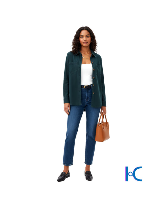 WOMEN'S BUTTON-FRONT UTILITY SHIRT