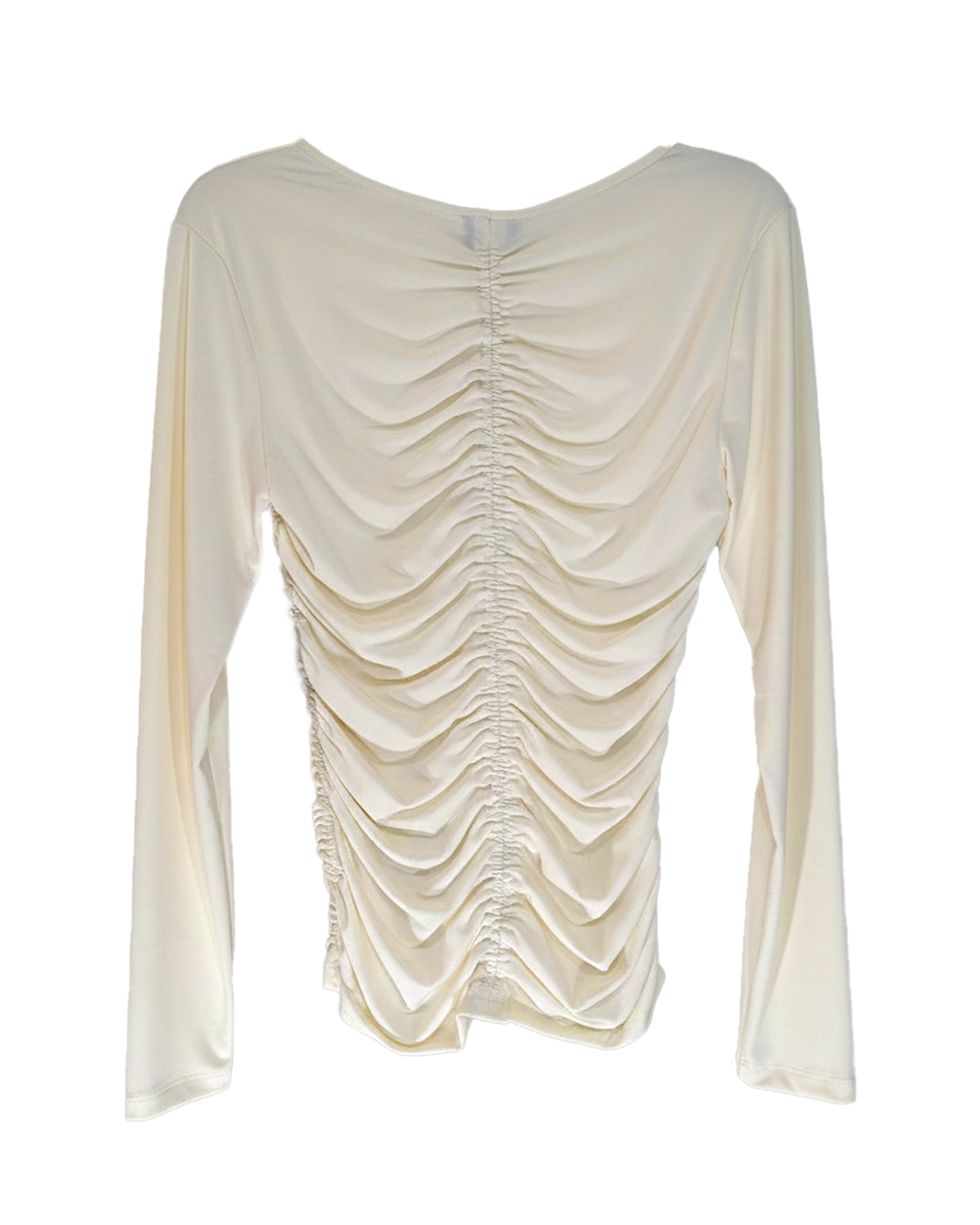RUCHED CENTER-SEAM VINTAGE CREAM TOP