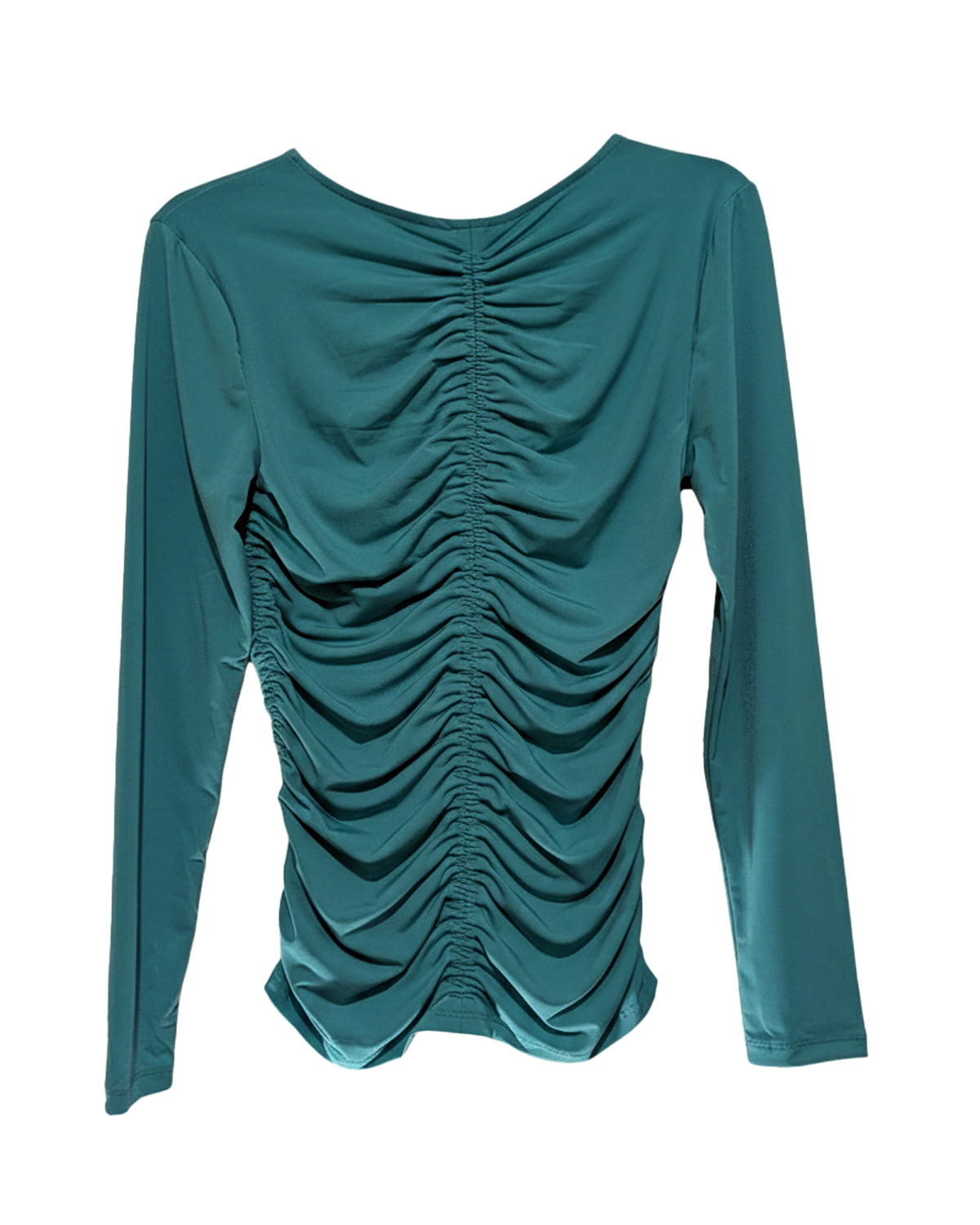 WOMEN'S LONG SLEEVE SHIRRED TOP