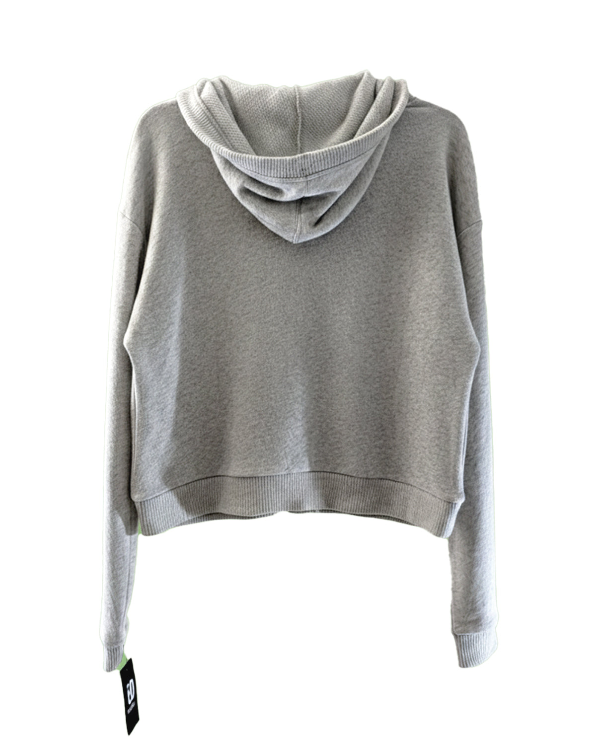 HEATHER GRAY CROPPED CARGO HOODIE