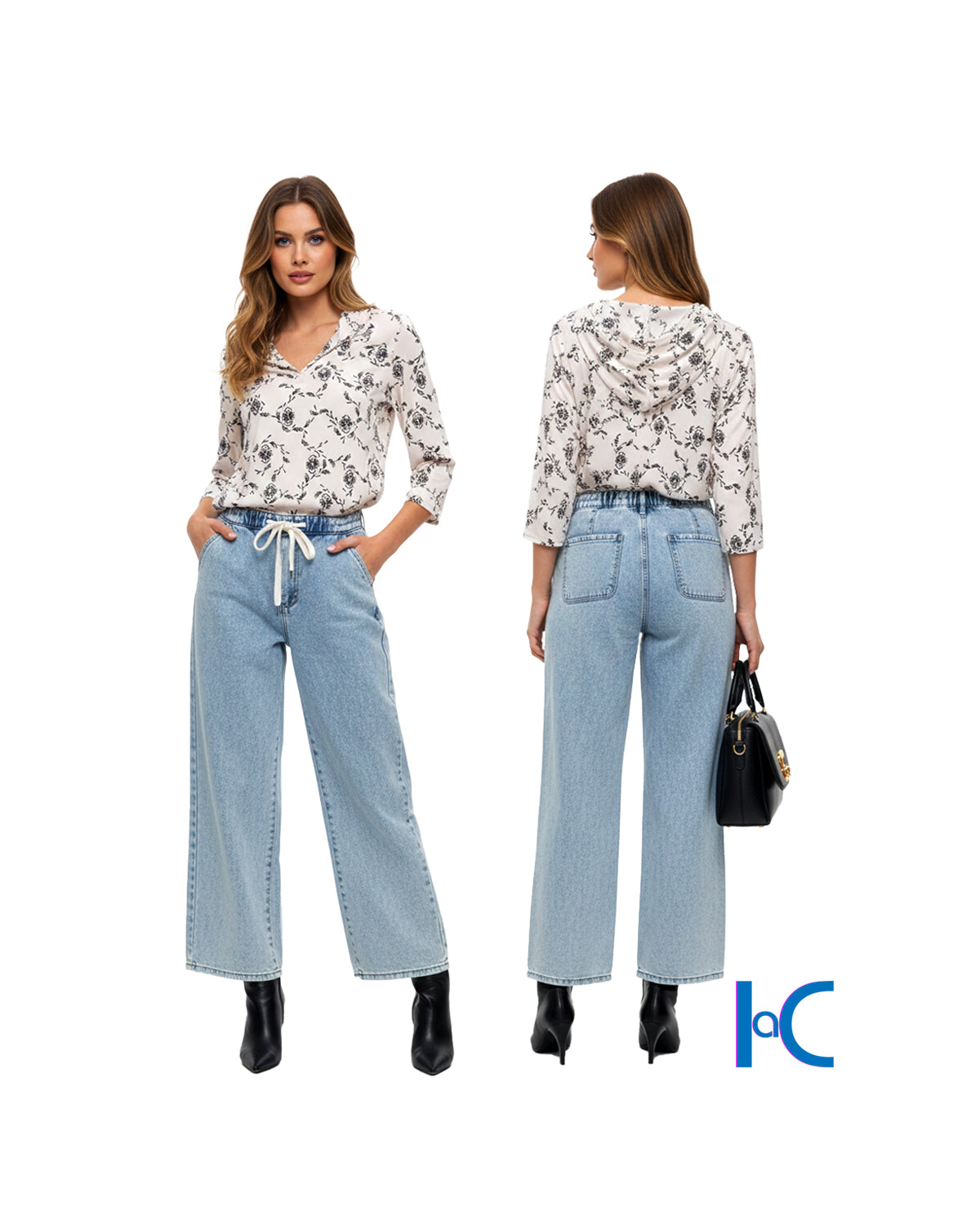 CHIC FLORAL V-NECK TUNIC TOP