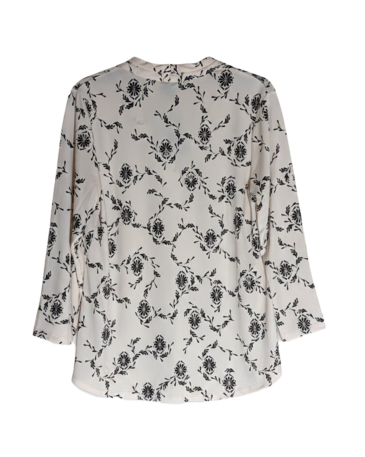 CHIC FLORAL V-NECK TUNIC TOP