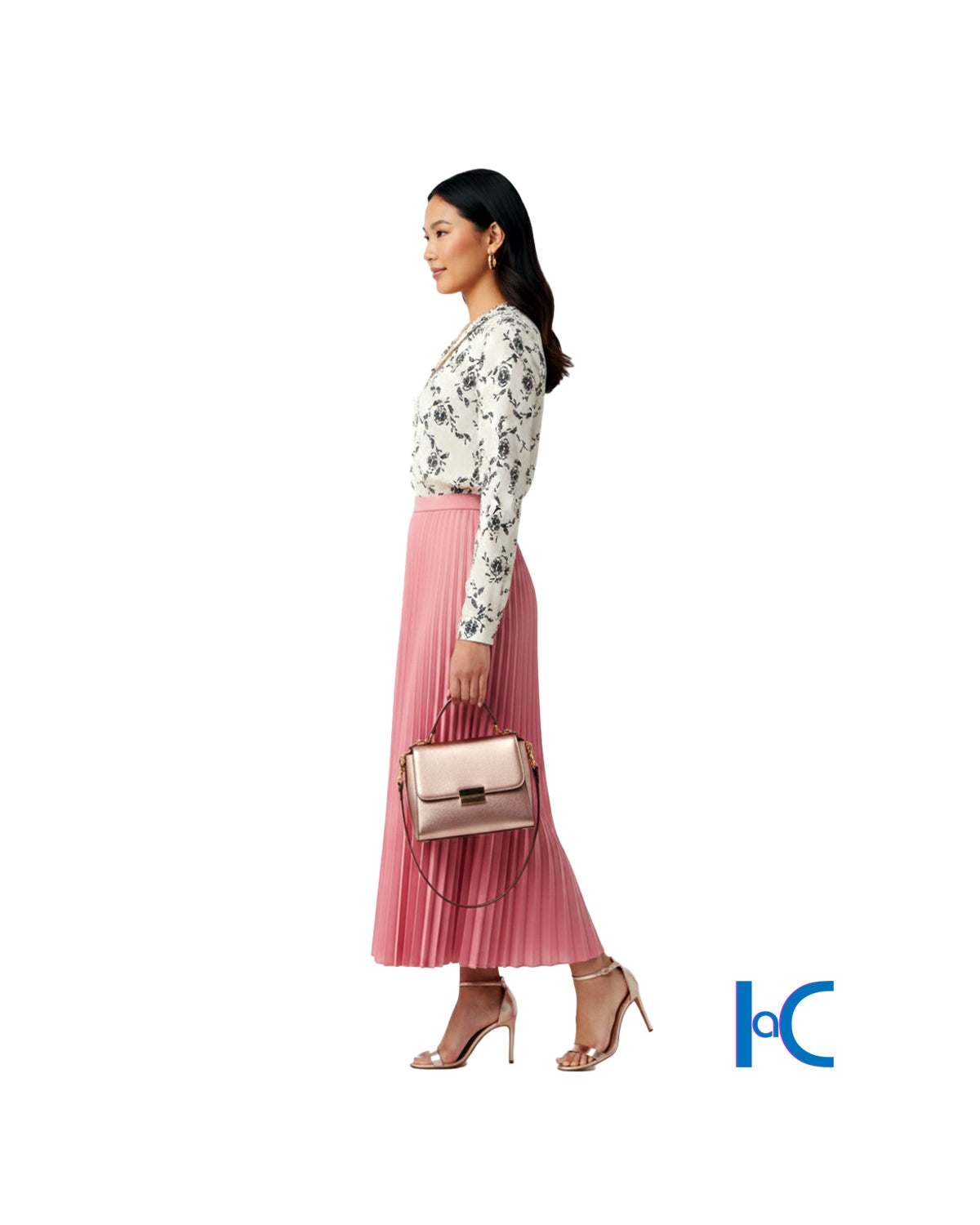 CHIC FLORAL V-NECK TUNIC TOP