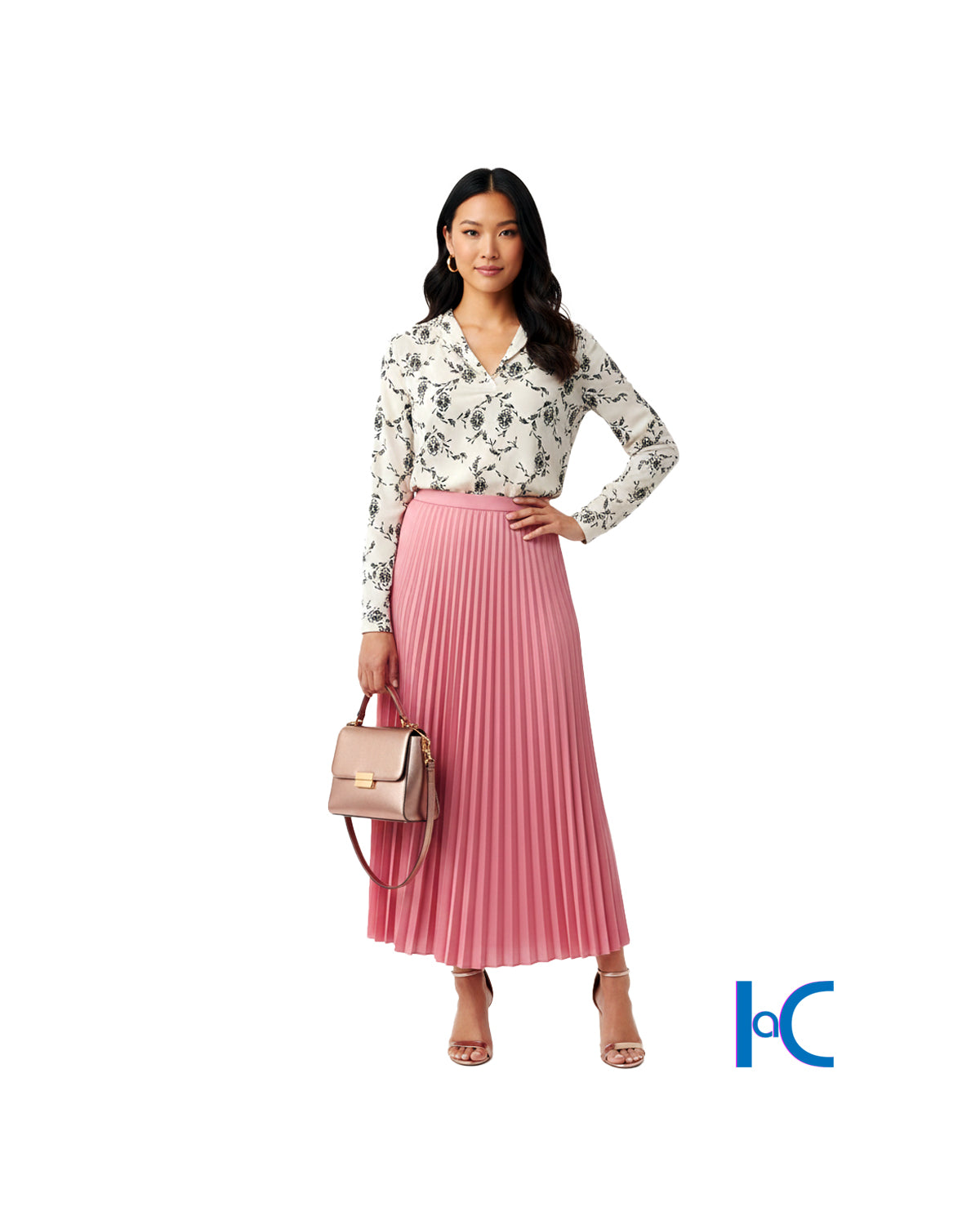 CHIC FLORAL V-NECK TUNIC TOP