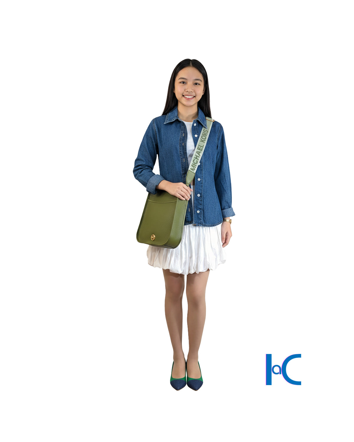 WOMEN'S BUBBLE-HEM WHITE MINI SKIRT