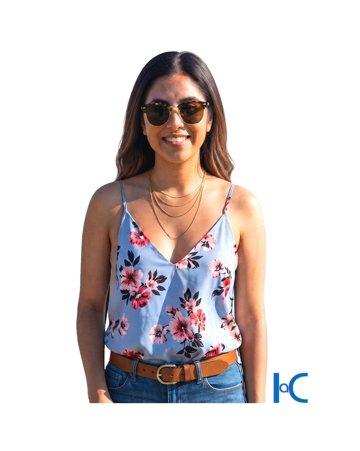 PERIWINKLE FLORAL CAMISOLE TOP