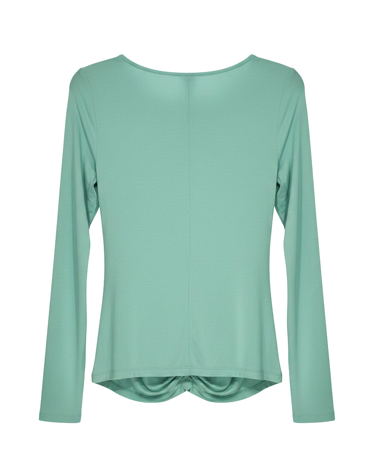 RUCHED CENTER-SEAM MINT GREEN TOP