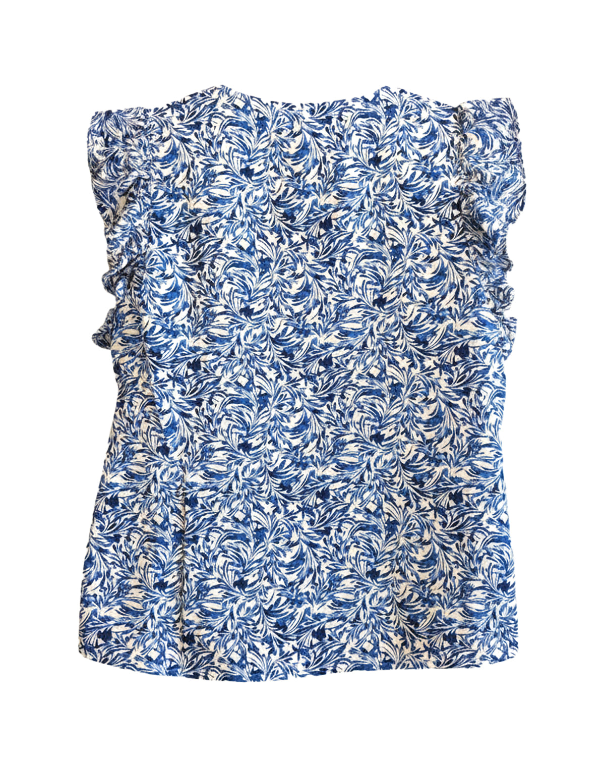 FLORAL RUFFLE SLEEVES TOP