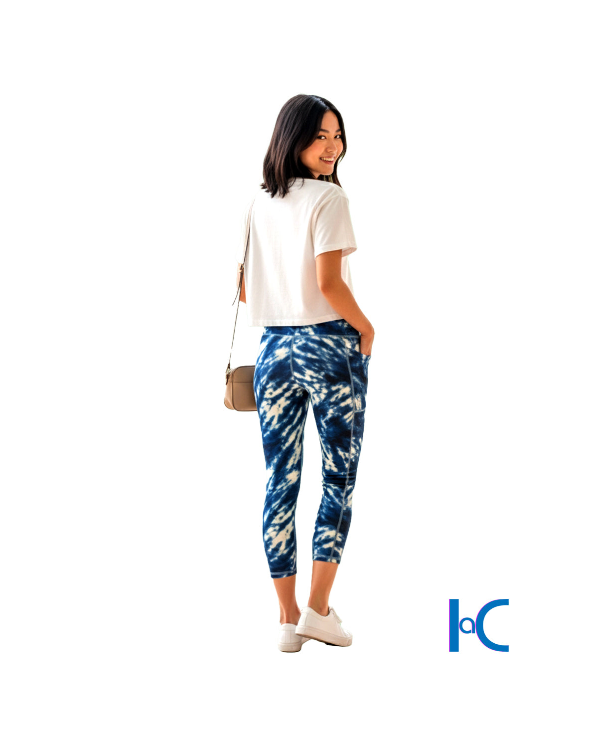 WOMEN'S SHIBORI WAVE 7/8 LEGGINGS