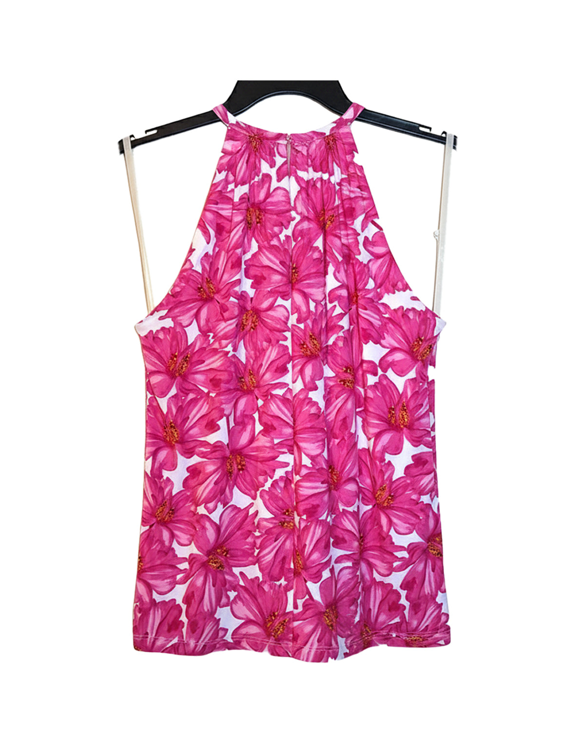 FLORAL PRINT HALTER NECK BLOUSE