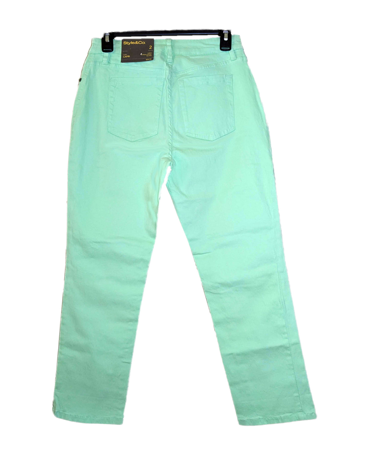 PISTACHIO SLIMMING POCKET CURVY CAPRI