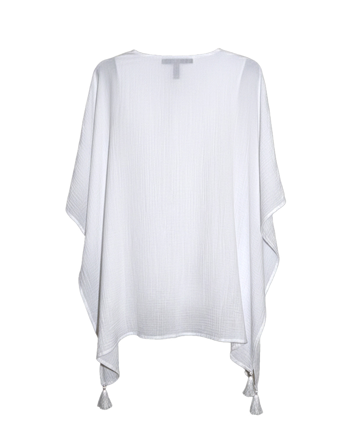 PONCHO STYLE BRIGHT WHITE BLOUSE