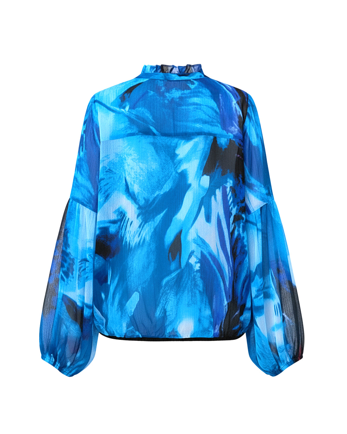 FLORAL PRINT BOW TIE BLOUSE