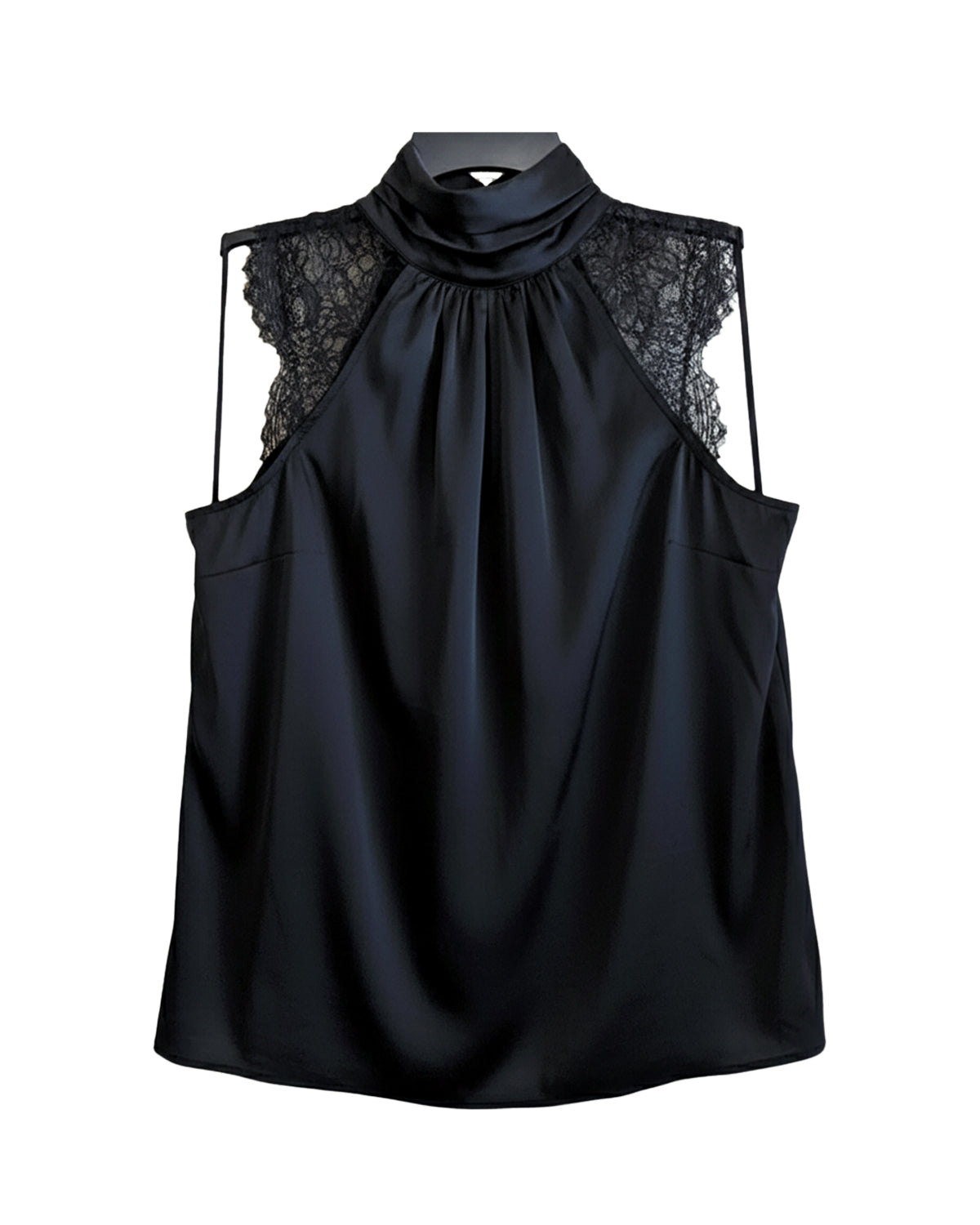 SLEEVELESS LACE DETAIL BLOUSE