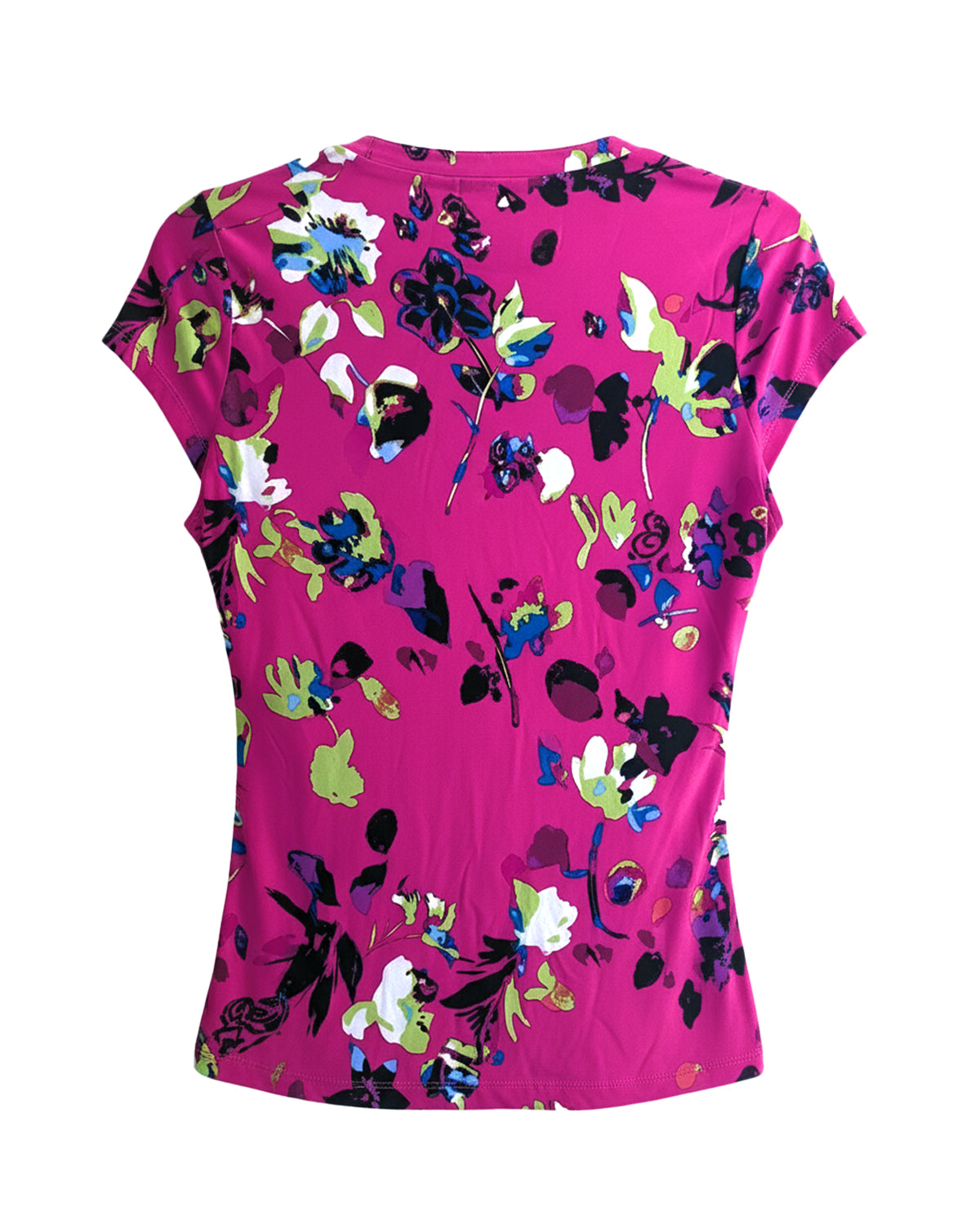 FLORAL PRINT TIE-FRONT TOP