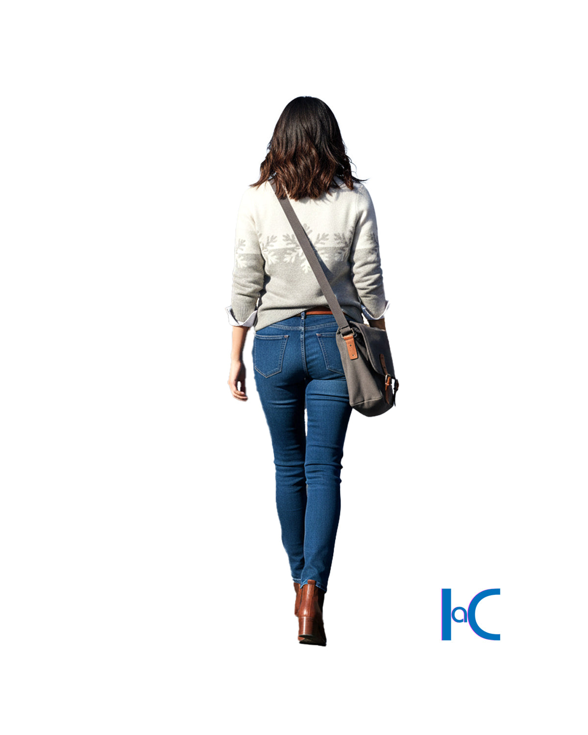 WOMEN'S OMBRE CREWNECK SWEATER