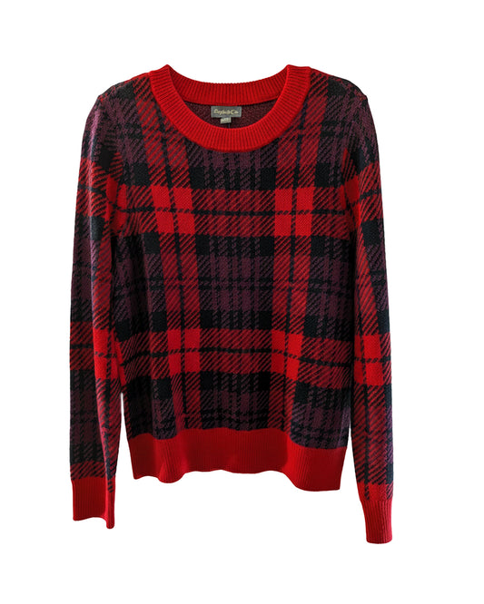WOMEN'S CLASSIC RUSTIC PLAID SWEATER
