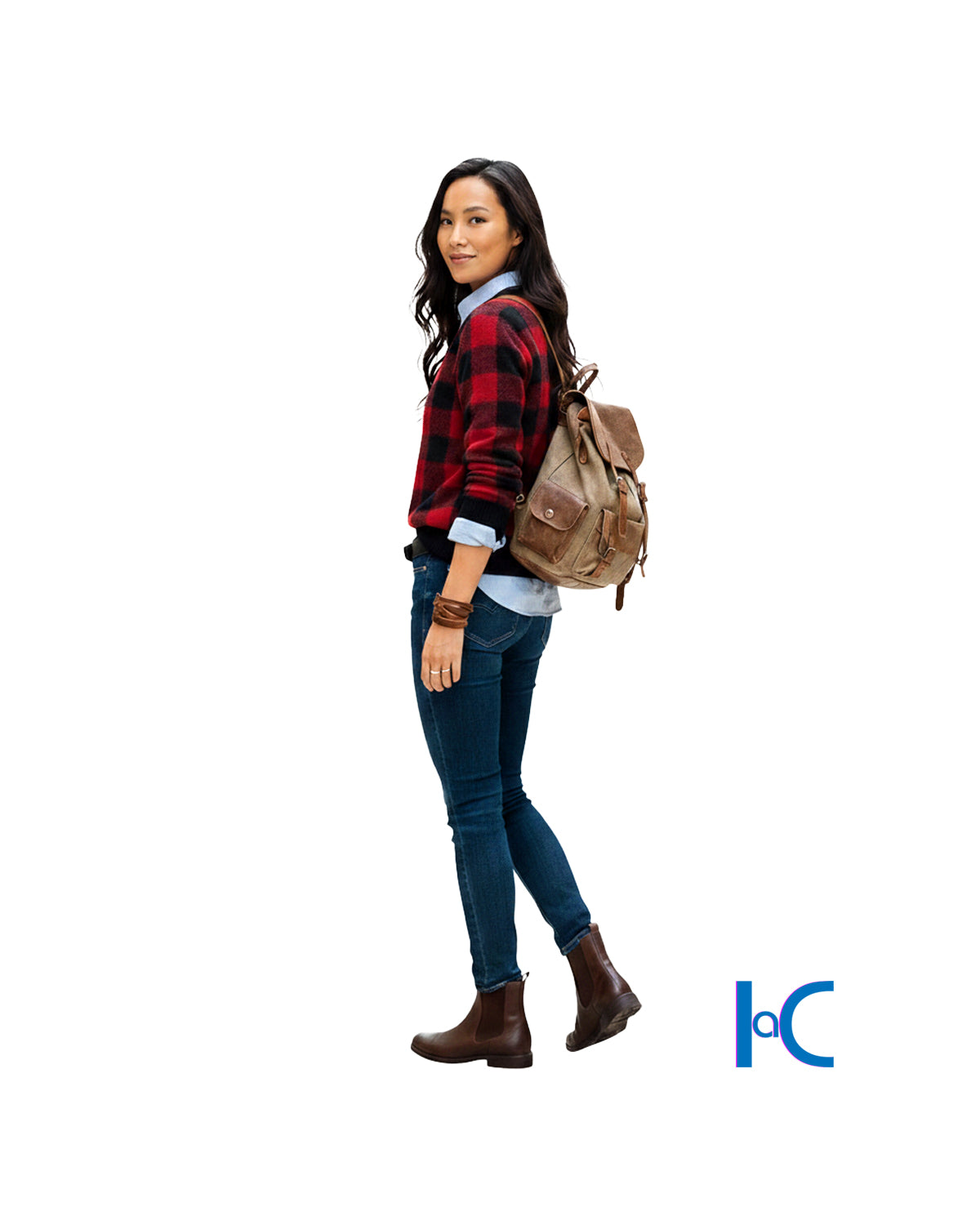 WOMEN'S CLASSIC RUSTIC PLAID SWEATER