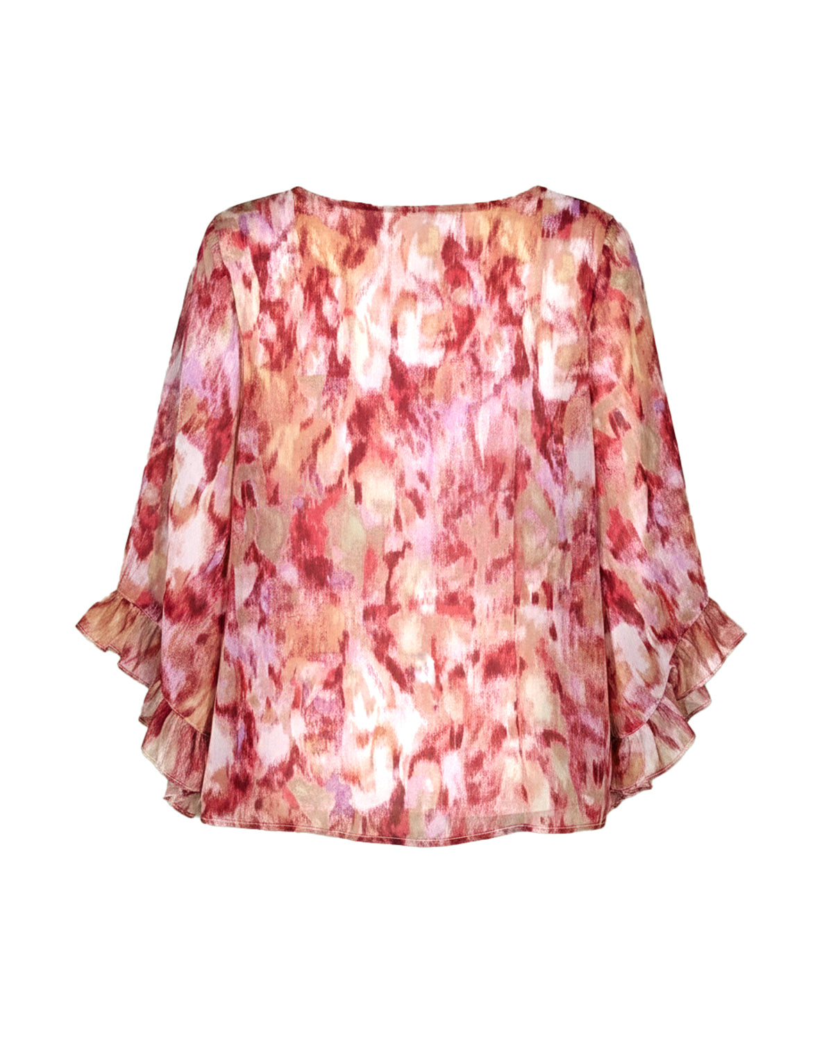 TEXTURE PRINTED JACQUARD BLOUSE