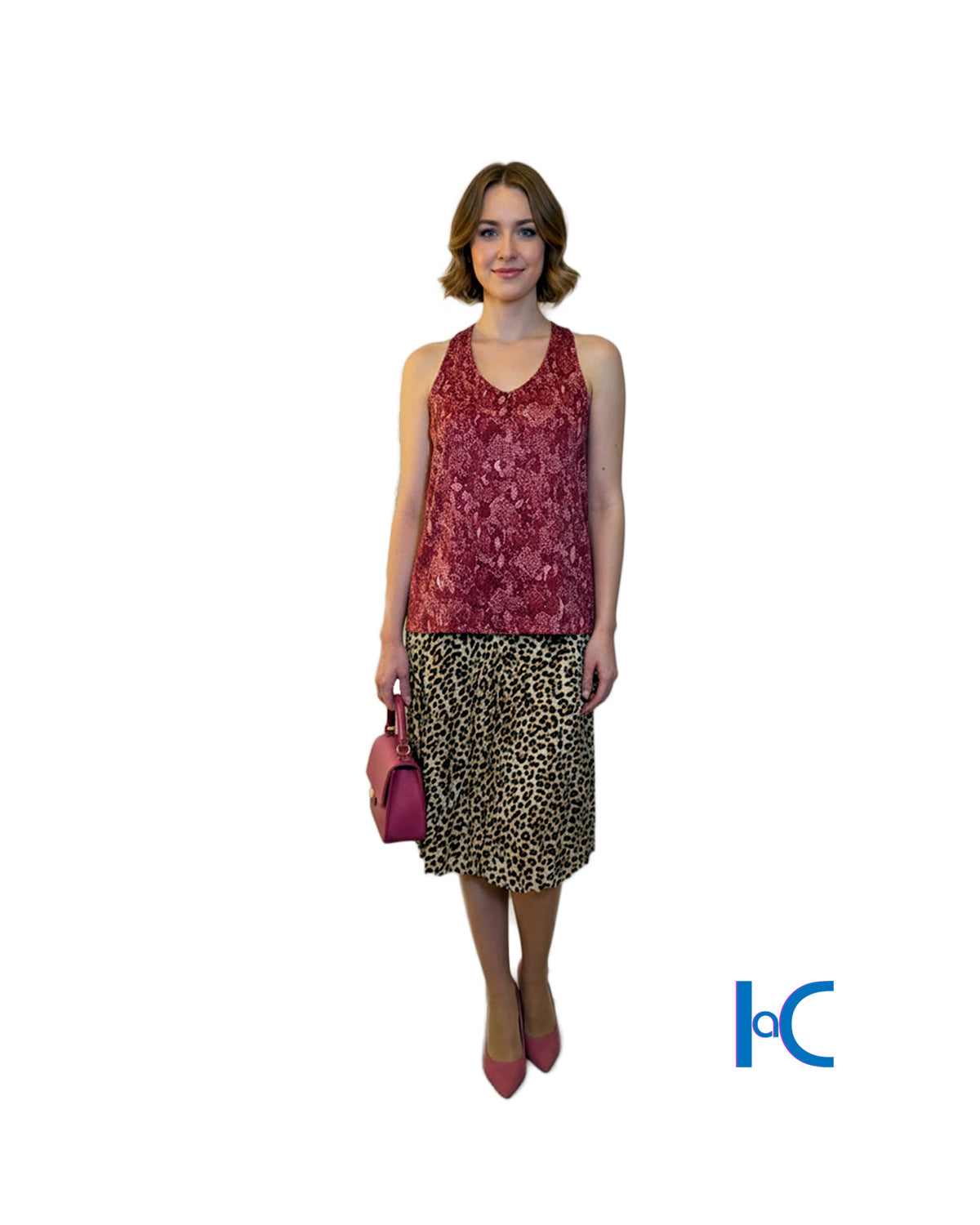 WOMEN'S SNAKESKIN PRINT TOP