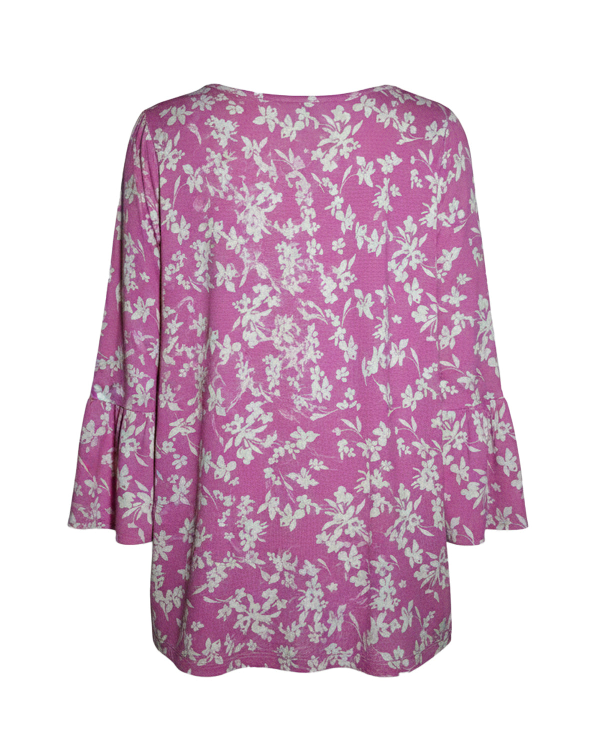 FLORAL PINK WARM ROUND NECK TOP