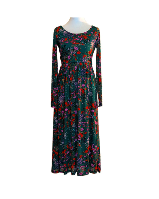 DARK FOREST MESH MIDI DRESS