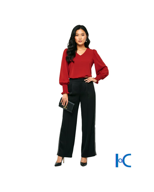 WIDE-LEG TROUSERS WITH DIAMONDS