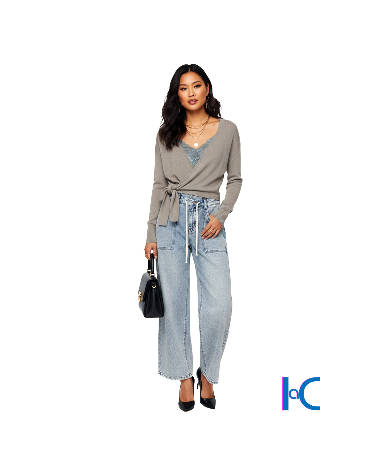 WOMEN'S CASUAL TIE-FRONT CARDIGAN
