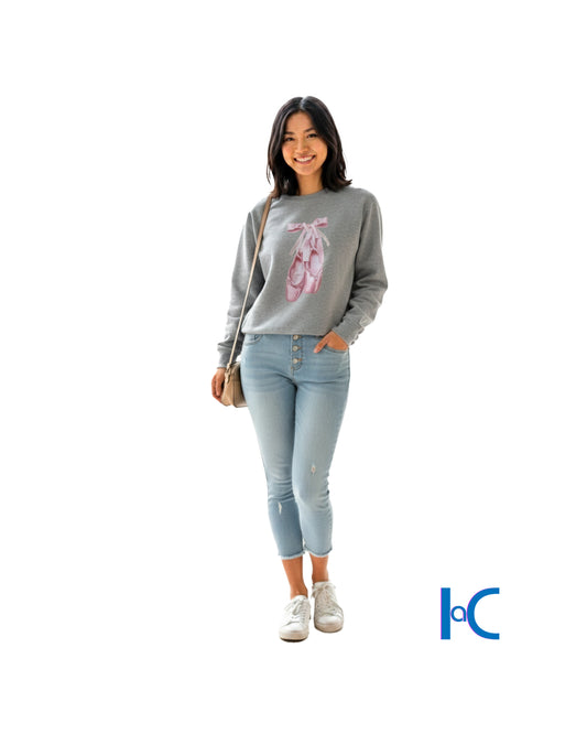JUNIORS' BALLET SLIPPER SWEATSHIRT