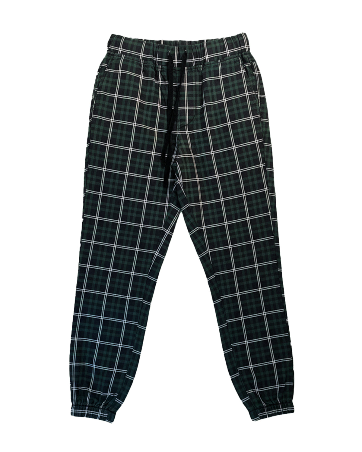 WOMEN'S GREEN PLAID JOGGER PANTS