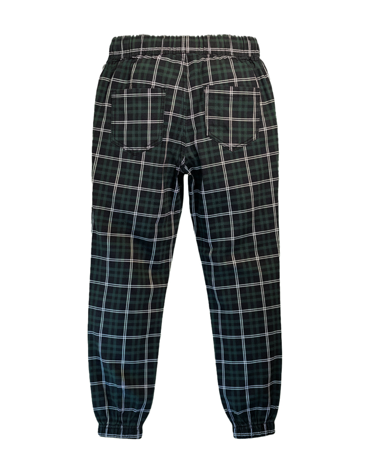 WOMEN'S GREEN PLAID JOGGER PANTS