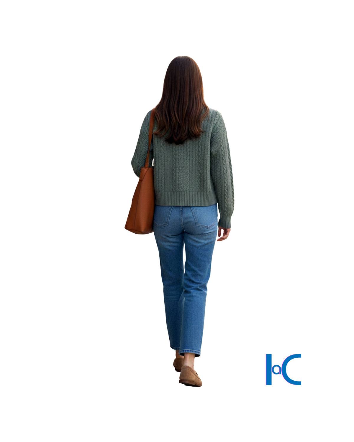 GREEN MILIEU CABLE-KNIT CARDIGAN