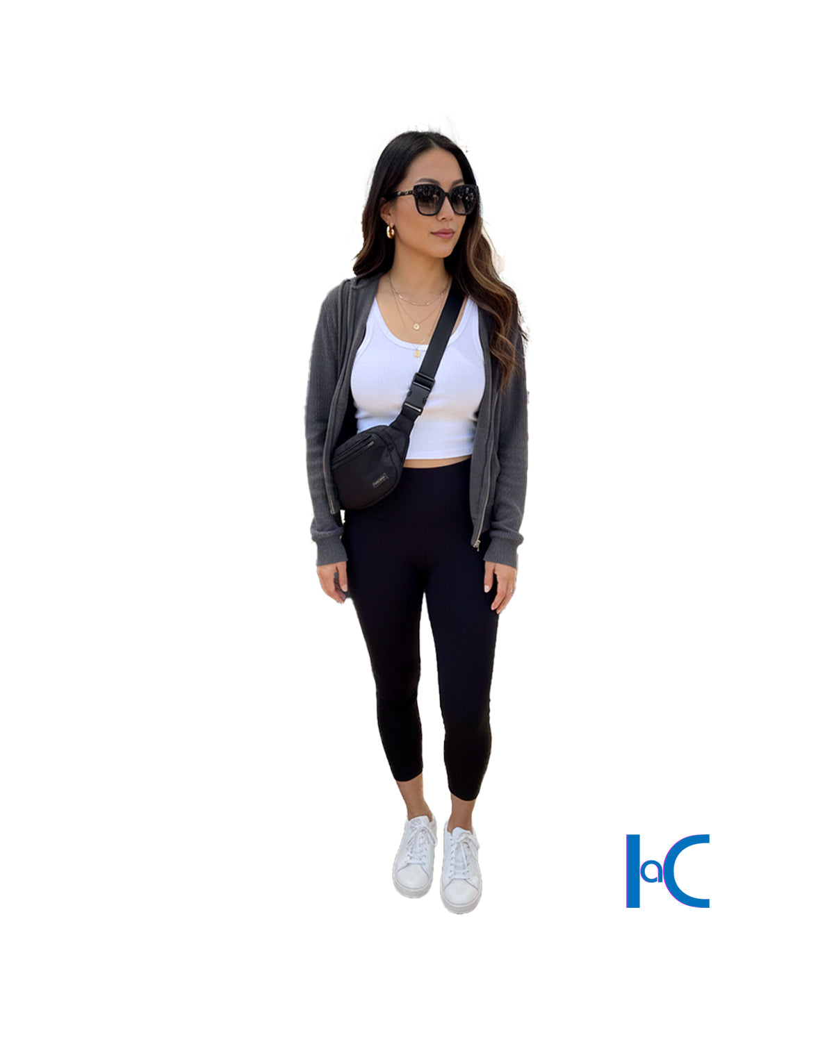HIPPIE ROSE RIBBED ZIP-UP CROPPED HOODIE