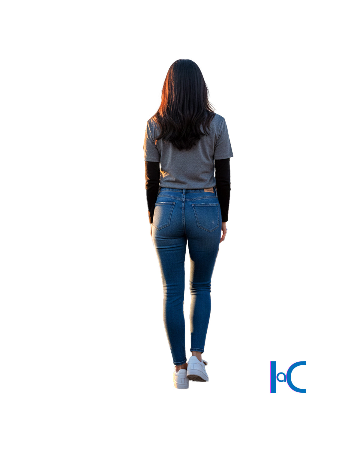 CK JEANS MONOGRAM LAYERED-LOOK TEE