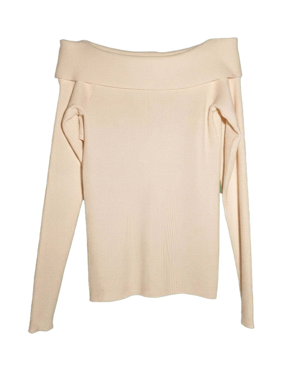 OFF-THE-SHOULDER WRAP RIBBED TOP