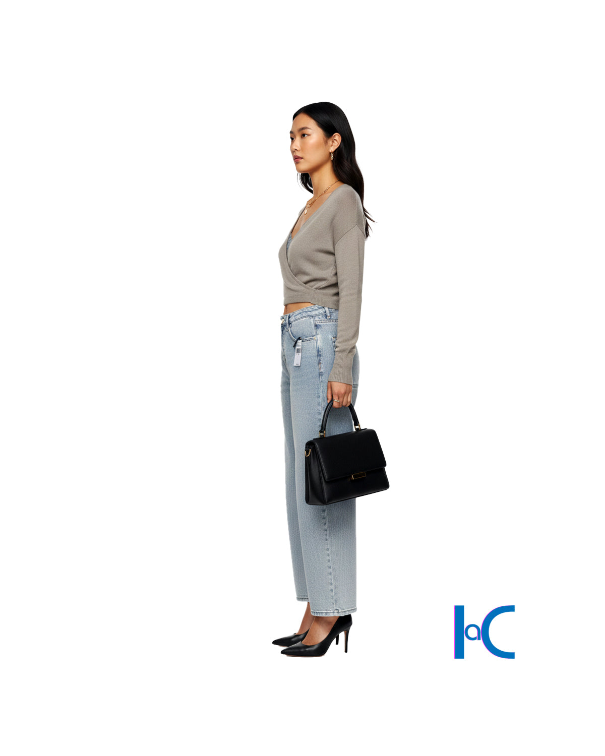 JUNIOR'S ELASTIC-BACK WIDE LEG JEANS