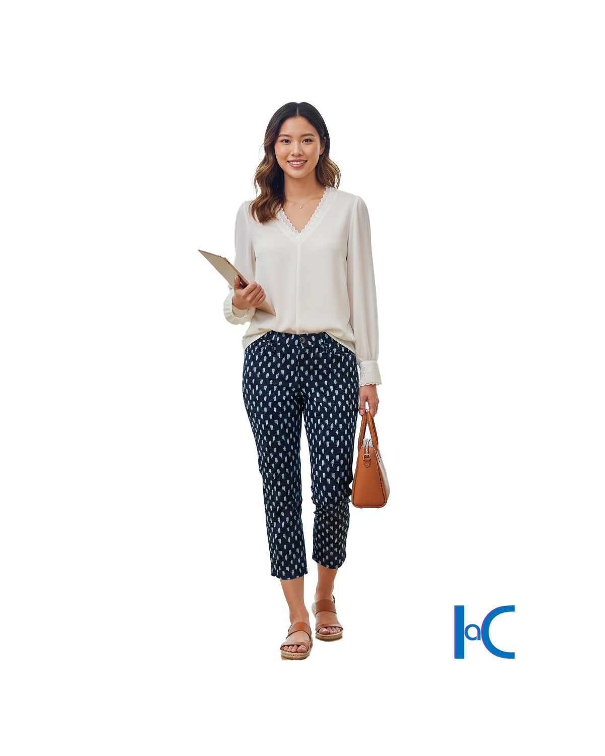 V-NECK LONG SLEEVE IVORY BLOUSE